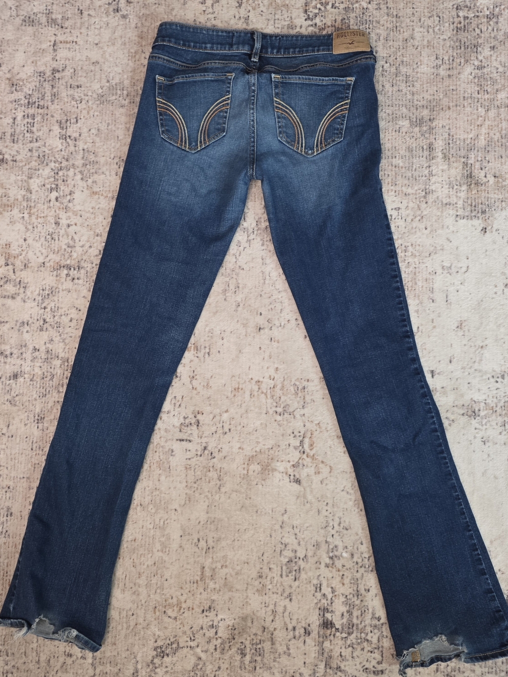 Hollister Women's Dark Blue Flare Denim Jeans